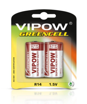 Baterie REBEL GREENCELL R14 2szt/bl