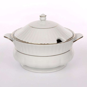 Waza do zupy porcelana Chodzież Iwona Złoty Pasek 2,5 l