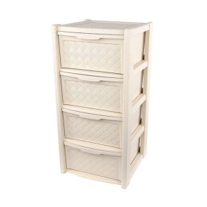 Arianna Regał 4 Szuflady 82,5x38,5x39cm Kol. Krem (8025647)