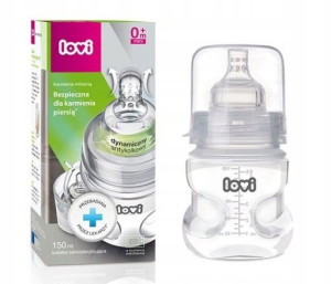 LOVI BUTELKA SAMOSTERYLIZUJĄCA 150 ml smoczek 0+