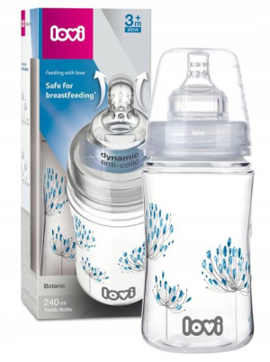 LOVI butelka TRENDS BOTANIC 240 ml smoczek 3m+