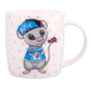 Kubek porcelanowy dla dzieci Myszka, dekoracja A 300 ml