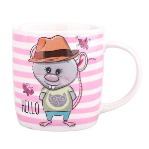 Kubek porcelanowy dla dzieci Myszka, dekoracja B 300 ml
