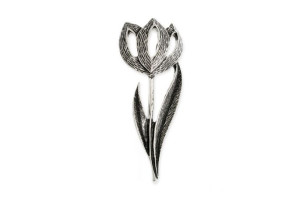 KWIAT TULIPANU OZDOBNA BROSZKA metalowa