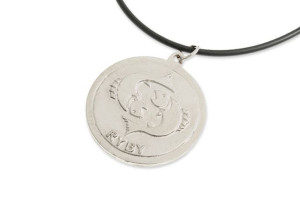 Wisiorek Metalowe Zodiakalne Ryby Kauczuk