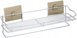 Półka Koszyk Łazienkowy Chrom Bez Wiercenia 40x10