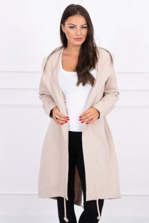 Bluza Damska Narzutka Z Nadrukiem Oversize Beżowa