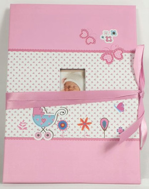 Album jamnik harmonijka 10 zdjęć Baby różowy