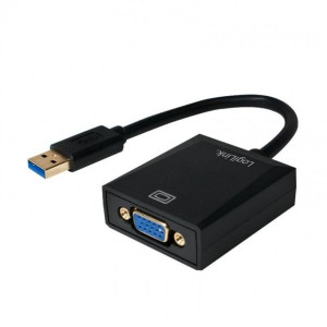 Adapter USB 3.0 - VGA LogiLink czarny