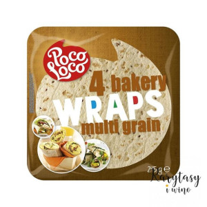 Klasyczna Tortilla Wieloziarnista 4 Sztuki 25cm "4 Bakery Wraps Multi Grain