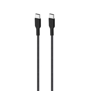 Kabel PURO Fabric Ultra Strong heavy duty USB-C/USB-C 1,2m (czarny)