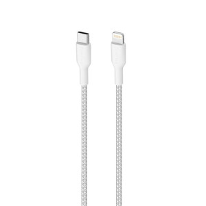 Kabel PURO Fabric Ultra Strong heavy duty USB-C/Lightning MFi 2m (biały)