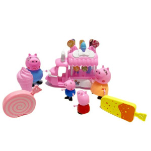 ŚWINKA PEPPA Zestaw Lodziarnia + 4 Figurki
