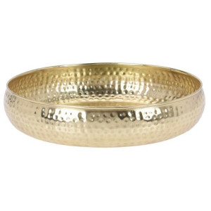 Złota metalowa patera 30 cm
