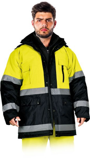 Kurtka robocza zimowa odblask BLUE-YELLOW r XXL