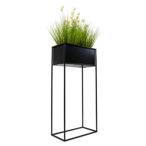 Kwietnik stojący skrzynia czarny 90 cm