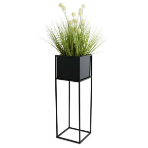 Nowoczesny kwietnik stojak czarny 70 cm
