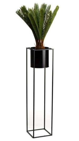Kwietnik stojący 100 cm Ring czarny LOFT
