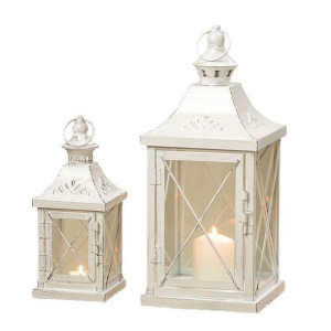 Komplet dwóch białych lampionów