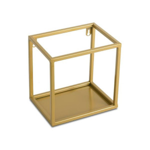 Półka wisząca ścienna metal złota 20 cm