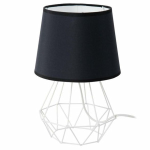 Lampka nocna stołowa Diament biel czerń