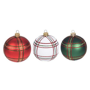 Bombki choinkowe szklane Stripes 12 szt
