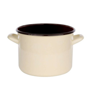 Garnek Prosty 7,5l Śr.24cm Wys.17cm Krem/ciemny Środek