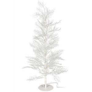 Drzewko świąteczne białe 88 led 120 cm