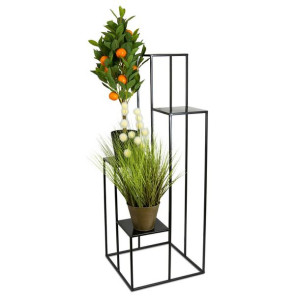Nowoczesny kwietnik stojak czarny 110 cm