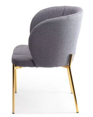 Krzesło tapicerowane Marselo Gold Gray