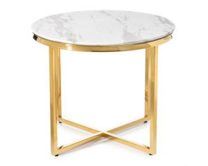 Stolik kawowy Vertigo Gold White 80 cm