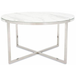 Stolik kawowy Vertigo Silver White 80 cm