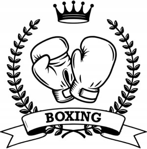 Naklejka Hobby Sport Boks Boxing 12x12 Cm