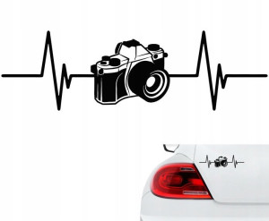 NAKLEJKA PULS Linia Życia FOTOGRAFIA Aparat 22x7