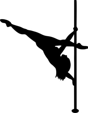 POLE DANCE PoleDance naklejka NA AUTO 18x14cm
