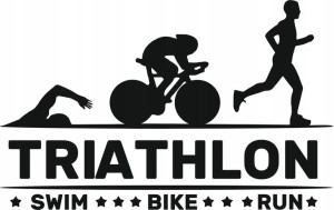 Naklejki Na Bok Samochodu Triathlon 15x10cm