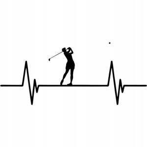 NAKLEJKA PULS Linia Życia GOLF gra w golfa 22x9
