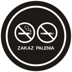 Naklejka Zakaz Palenia Papierosów 15x15cm