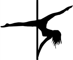 POLE DANCE PoleDance naklejka NA AUTO 18x14cm