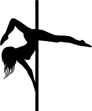 POLE DANCE PoleDance naklejka NA AUTO 18x15cm
