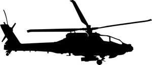 Naklejka Na Samochód Helikopter Śmigłowiec 17x8