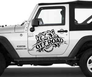 NAKLEJKA TYGRYS OFFROAD 68x43cm JEEP drzwi maska