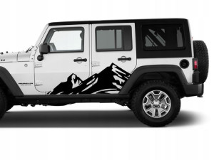2x NAKLEJKA GÓRY OFFROAD 110x40cm JEEP drzwi maska
