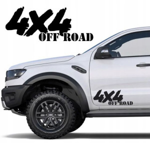 2x Naklejka Na Auto Jeep 4x4 Off Road 40x16cm 2szt