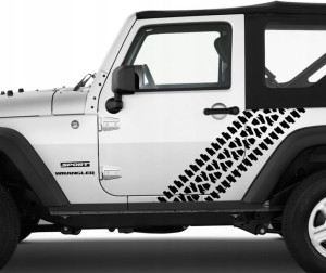 NAKLEJKA BIEŻNIK OFFROAD 90x17cm JEEP drzwi maska