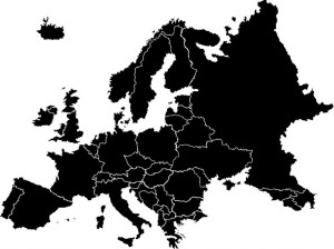 NAKLEJKA NA AUTO EUROPA Mapa Europy 58x76CM