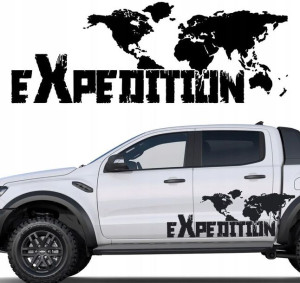 2x NAKLEJKA OFFROAD Expedition Mapa JEEP 170x60
