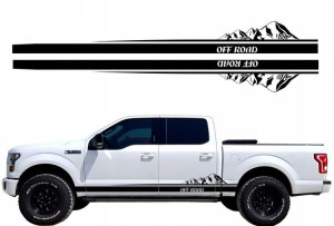 Naklejki Na Bok Samochodu Góry Off Road 220x23cm