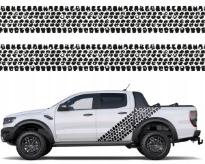 2x Naklejka Na Samochód Bieżnik Offroad 33x250
