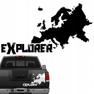 Naklejka Europa Explorer Mapa Na Jeep 106x60